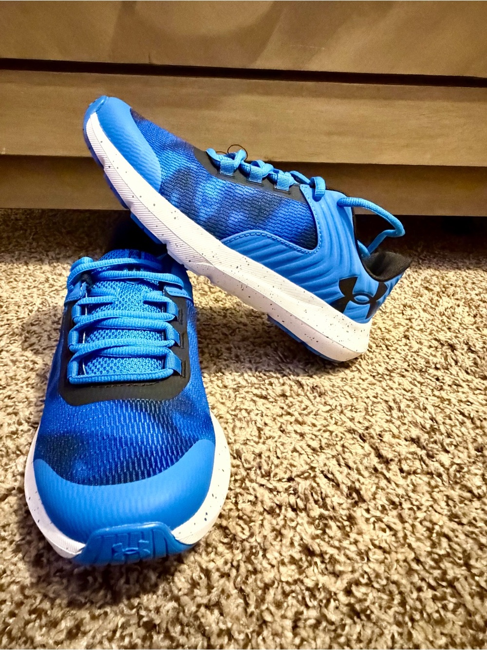 Under Armour Kids Blue and Black Lightweight Sneakers